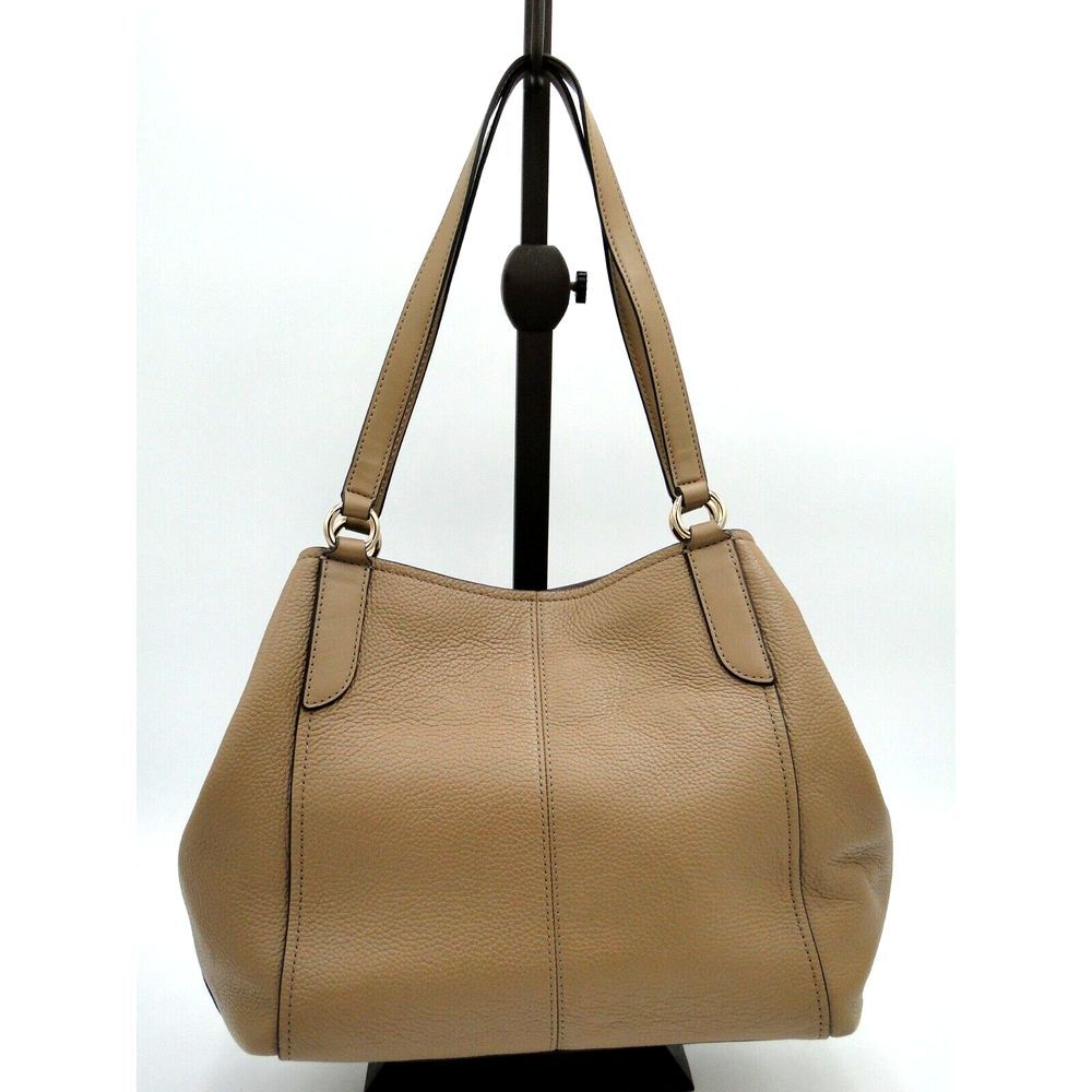 Michael Kors Molly Pebble Leather Tan w/Gold ‎ Hardware Bag OX-2204 F22 - Picture 2 of 7